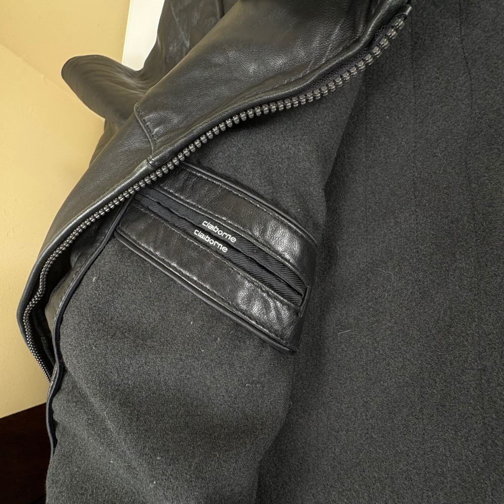 Vintage Lambskin Leather Jacket Mens 2XL Black Full Zip Minimalist - Picture 13 of 16